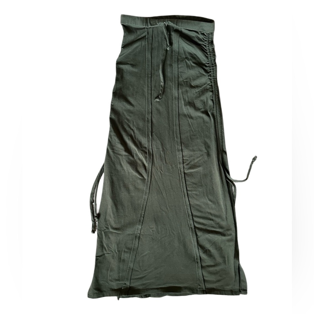 Elegant Olive Green Maxi Skirt